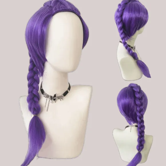 Lavpris kampagneDemon K-pop Hunters Kostume Rumi Paryk Mira Zoe Realistisk Anime Cosplay Paryk til Cosplay-konventioner_CJYCAS Purple Rumi