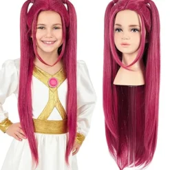 [LCS] Demon K-pop Hunters Kostume Rumi Paryk Mira Zoe Realistisk Anime Cosplay Paryk til Cosplay-konvent Pink Mira