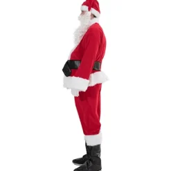 [LCS] Julemandsdragt 7 dele komplet julekostume til voksne Cosplay Julemandsdragt plus julemand xl puls (170-180cm) 170-180cm