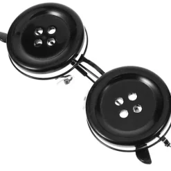 [LCS] Trendy solbriller med knapøjne til dekoration, festbriller til voksne Black 13.00X13.00X5.00CM