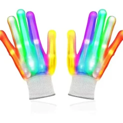 LED Blinkende Rave Handsker, Blinkende Finger Lys Handsker, LED Handsker, Led Handsker til Børn, Halloween Jule Strømpefyld Coolt Legetøj Fødselsdag | Fyndiq