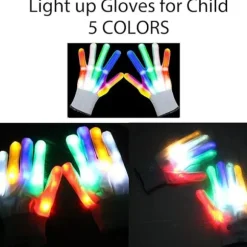 LED Blinkende Rave Handsker, Blinkende Finger Lys Handsker, LED Handsker, Led Handsker til Børn, Halloween Jule Strømpefyld Coolt Legetøj Fødselsdag | Fyndiq
