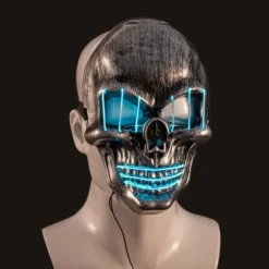 LED Glødende Masker Kranieform Lysmaske Dansefester Bar Dansemaske PP Masker