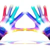 LED Handsker, LED Handsker til Børn Teenagere og Voksne Gave, LED Finger Handsker, Fingerlys Handsker, Velegnet til 9
