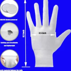 LED Handsker, LED Handsker til Børn Teenagere og Voksne Gave, LED Finger Handsker, Fingerlys Handsker, Velegnet til 9