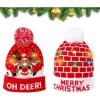 LED Julehat 2 Stykker LED Farverige Julehat Fawn Strik