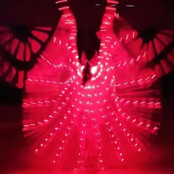 LED Kostumevinger Glødende Mave-Dans Optræden Outfit