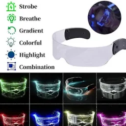 LED Lysende Briller Elektronisk Visir Briller Lysende Briller Rekvisit Til Festival
