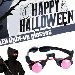 LED Lysende Briller Sjove Røde Øjne Halloween Cosplay Tilbehør Fest