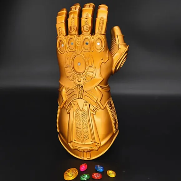 LED Lysende Infinity Handske Thanos Handske med Aftagelig Magnet Infinity Sten