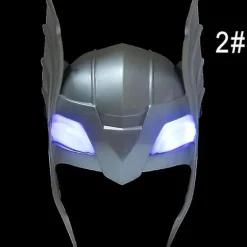 LED Lysende Lyde Thor Hammer Hjelm Maske Børn Cosplay Legetøj Action Figur Tilbehør 2