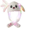 LED Lysende Plys Bevægelig Kaninhat Sjov Lysende og Øre Bevægelig Kaninhat Kasket til Kvinder Piger, Cosplay Jul Fest Feriehat