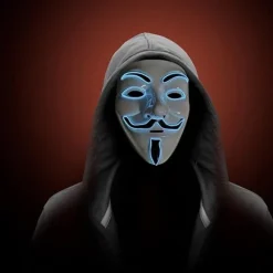 LED maske med lyskæder til Halloween, kostume, cosplay fest