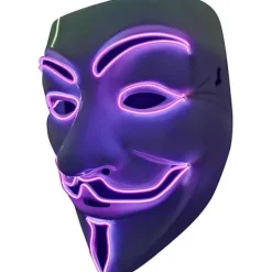 LED Maske V Vendetta Maske EL Wire Lysende til Halloween Kostume Cosplay Fest