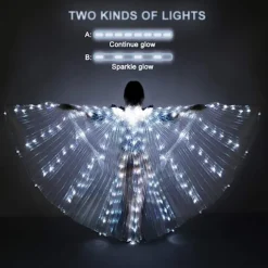 LED mavedanse Isis vinger mavedanse lysende engel dans