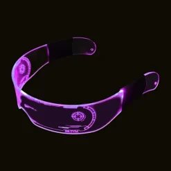 LED-briller - Lysende Cyberpunk Futuristiske Neon Rave DJ-briller Genopladelige Fuld Farve (Kontrollerbar Farve)