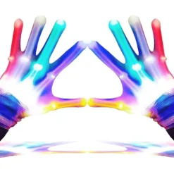 LED-handsker, LED-handsker til børn, teenagere og voksne, LED-fingerhandsker, fingerlys-handsker_ry
