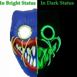 LED-maske Halloween, Poppy Playtime-maske, Cosplay-festmaske