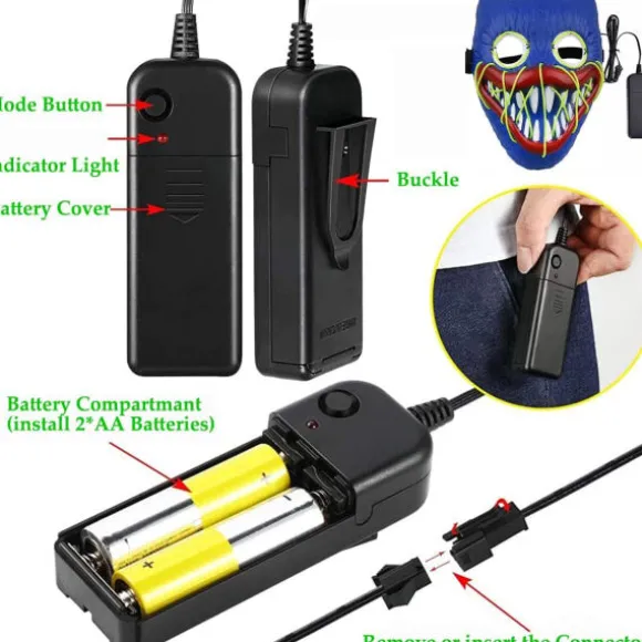 LED-maske Halloween, Poppy Playtime-maske, Cosplay-festmaske