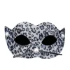 Leopard Print Maske PVC Halv Ansigt Dækning Cosplay Prop til Halloween