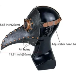Læge Pesta Maske Kragemaske, Steampunk Snabel Næb Maske