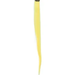 Lige Hårstykke Clip Lyse Farve Hår Extensions Hårstykke til Cosplay Udklædningsfest HolidayYellow