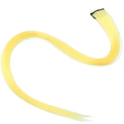 Lige Hårstykke Clip Lyse Farve Hår Extensions Hårstykke til Cosplay Udklædningsfest HolidayYellow