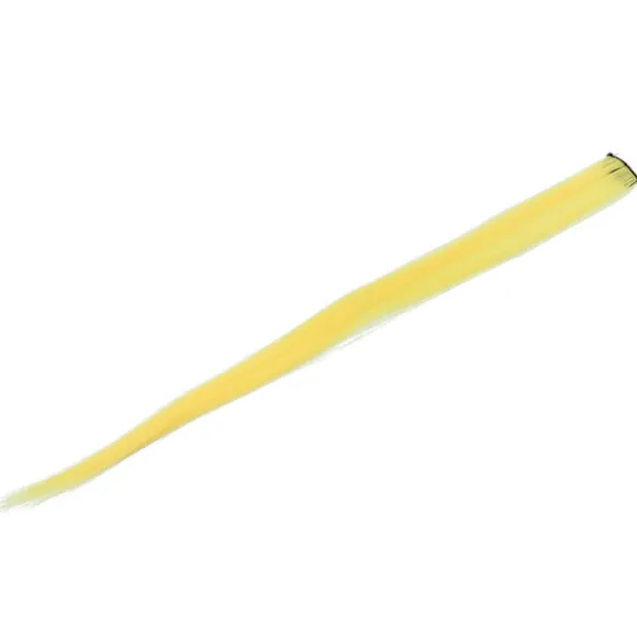 Lige Hårstykke Clip Lyse Farve Hår Extensions Hårstykke til Cosplay Udklædningsfest HolidayYellow