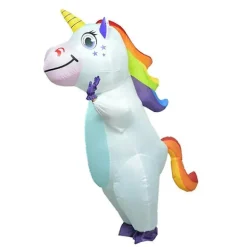 Lila Enhjørning Oppustelig Kostume Voksen Børn Regnbue Halloween Kostumer Til Kvinder Mænd Voksen Karneval Maskot Jul Cosplay Let Blå Slight Blue Adult 150-190cm | Fyndiq