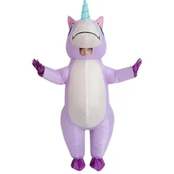 Lila Enhjørning Oppustelig Kostume Voksen Børn Regnbue Halloween Kostumer Til Kvinder Mænd Voksen Karneval Maskot Jul Cosplay Let Blå Slight Blue Adult 150-190cm | Fyndiq