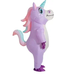 Lila Enhjørning Oppustelig Kostume Voksen Børn Regnbue Halloween Kostumer Til Kvinder Mænd Voksen Karneval Maskot Jul Cosplay Let Blå Slight Blue Adult 150-190cm | Fyndiq