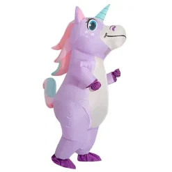 Lila Enhjørning Oppustelig Kostume Voksen Børn Regnbue Halloween Kostumer Til Kvinder Mænd Voksen Karneval Maskot Jul Cosplay Let Blå Slight Blue Adult 150-190cm | Fyndiq