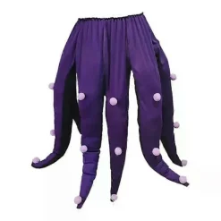 Lilla og sort blæksprutte nederdel med lange tentakler heksekostume havdyr voksen Halloween cosplay tøj til voksne unisex black Length 65cm