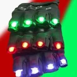 Livlige grønne LED-handsker: Perfekte til blændende danseshows