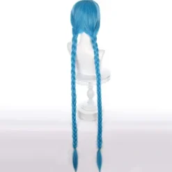 LOL Karakter Jinx Cosplay Paryk Blå Lang Paryk 120cm Y - Perfekt