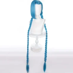 LOL Karakter Jinx Cosplay Paryk Blå Lang Paryk 120cm Y - Perfekt