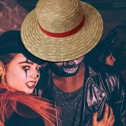 Luffy stråhat, Luffy cosplay hat, Luffy cosplay tilbehør, kostumefest tilbehør