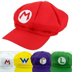 Luigi Bros Brevtrykt Hat, Cosplay Hat - Green
