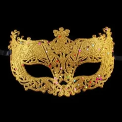 Luksuriøs venetiansk maske Kvinde Piger Sexet Fox Eye Maske F Guld ONESIZE Gold ONESIZE