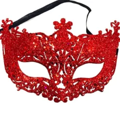 Luksuriøs venetiansk maskerade maske til kvinder og piger - Sexet rævemaske i sort, ONESIZE Black Black ONESIZE
