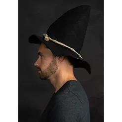 Luksus voksen fugleskræmmek hat i filt til Oktoberfest, troldmand, heks, bonderøv hat kostume