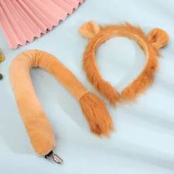 Løve Rollespil Kostume Ansigtsmærke Halloween Dyrekostume til Dreng Pige Børn Voksen Halloween Fødselsdag Cosplay Simba lion headband