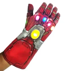 Lysande Iron Man Infinity Handske Arm Glödande Av Ba Latex Mie Pa Handskar Fulian 4 Perifer (Röd glöd)