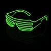 (Lysegrøn) Neon Rave Briller El Wire Blinkende LED Solbriller Li