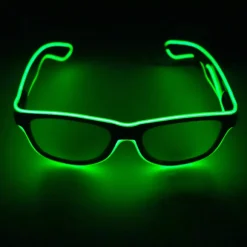 Lysende briller, LED EL Wire Neon Light Goggles Glowing Mask, S