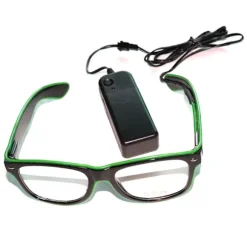 Lysende briller, LED EL Wire Neon Light Goggles Glowing Mask, S