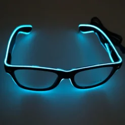 Lysende briller, LED EL Wire Neon Light Goggles Glowing Mask, S