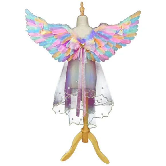 Lysende Engelvinger Haloer LED Lys Cosplay Kostume