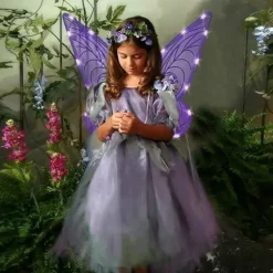 Lysende fevinger til voksne, LED-pandebånd og tryllestav til karneval og temafester Guldsmed Lilla[JUN] Trollslända lila Parent
