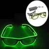 Lysende LED-briller Nyhed Lysende briller Batteristyring med 4 tilstande Justerbar El Wire Neon